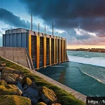 해수면 상승과 에너지 정책의 변화 - A coastal French power plant in Brittany designed with elevated sensitive electrical equipment and r...