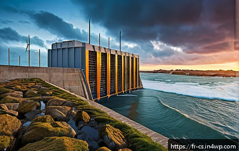 해수면 상승과 에너지 정책의 변화 - A coastal French power plant in Brittany designed with elevated sensitive electrical equipment and r...